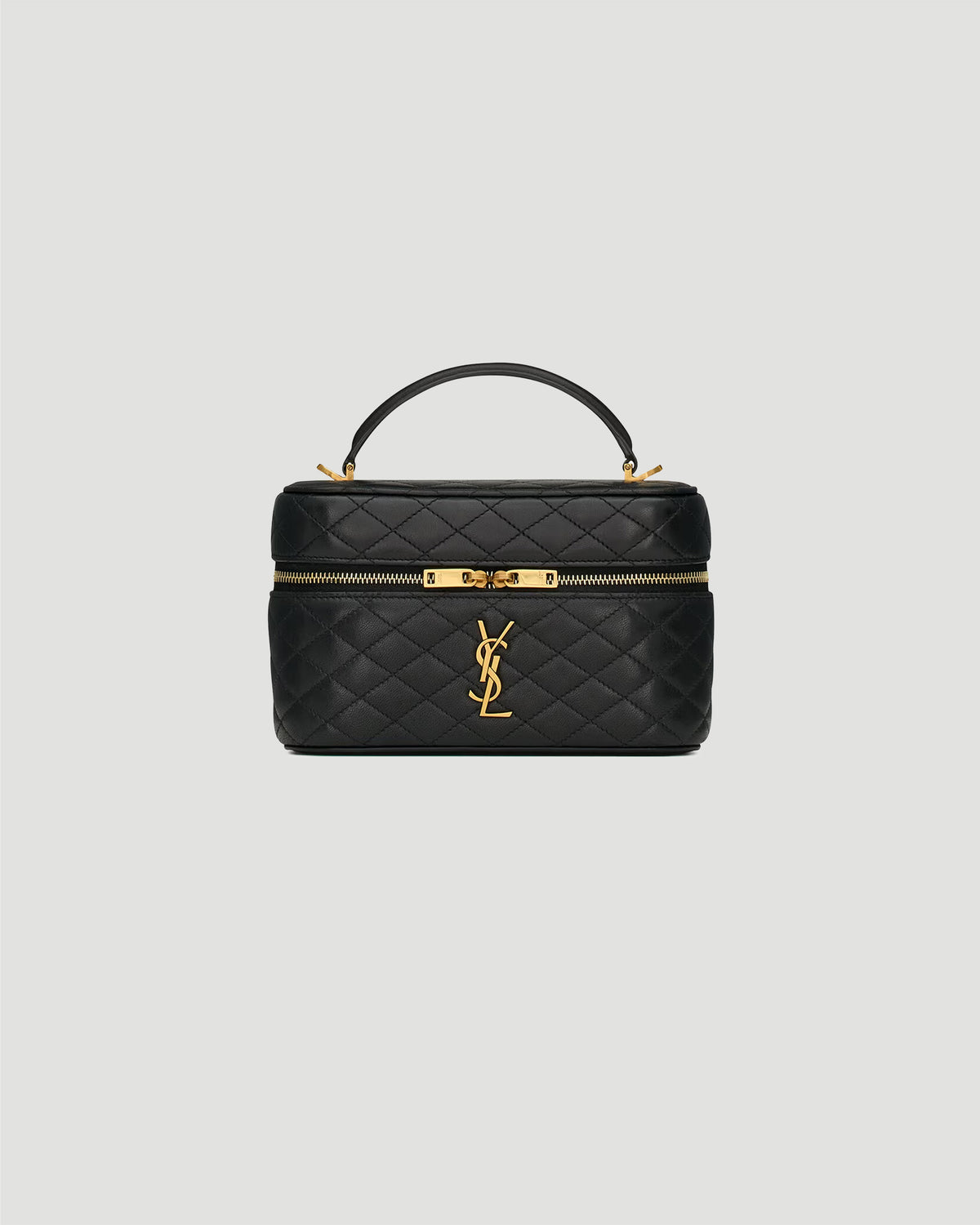 Saint Laurent Gaby Vanity Bag In Lambskin Leather in Black — front view