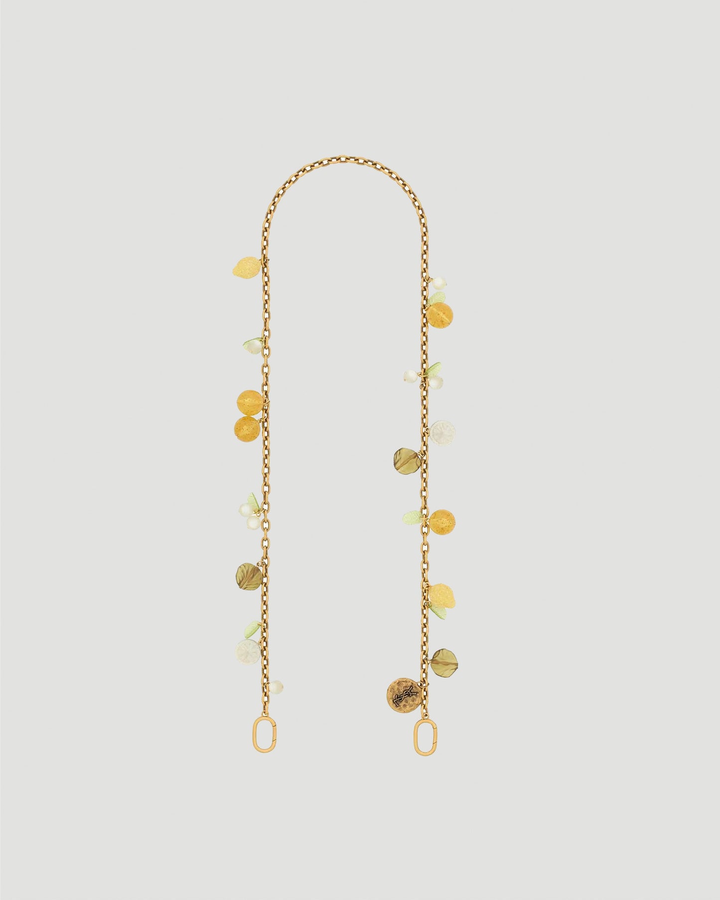 Orange Charms Bag Chain in Resin