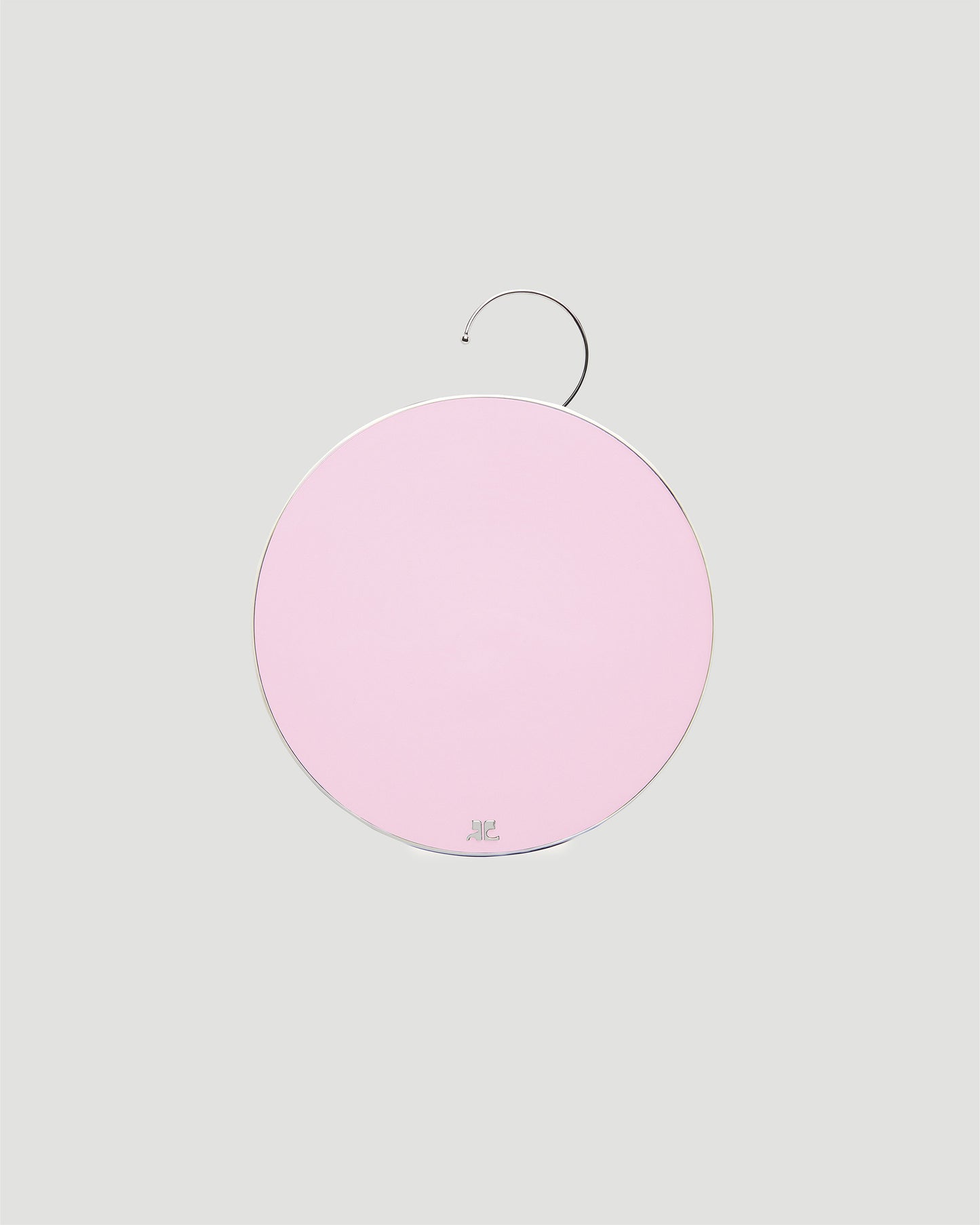 Logo-embossed circular earring