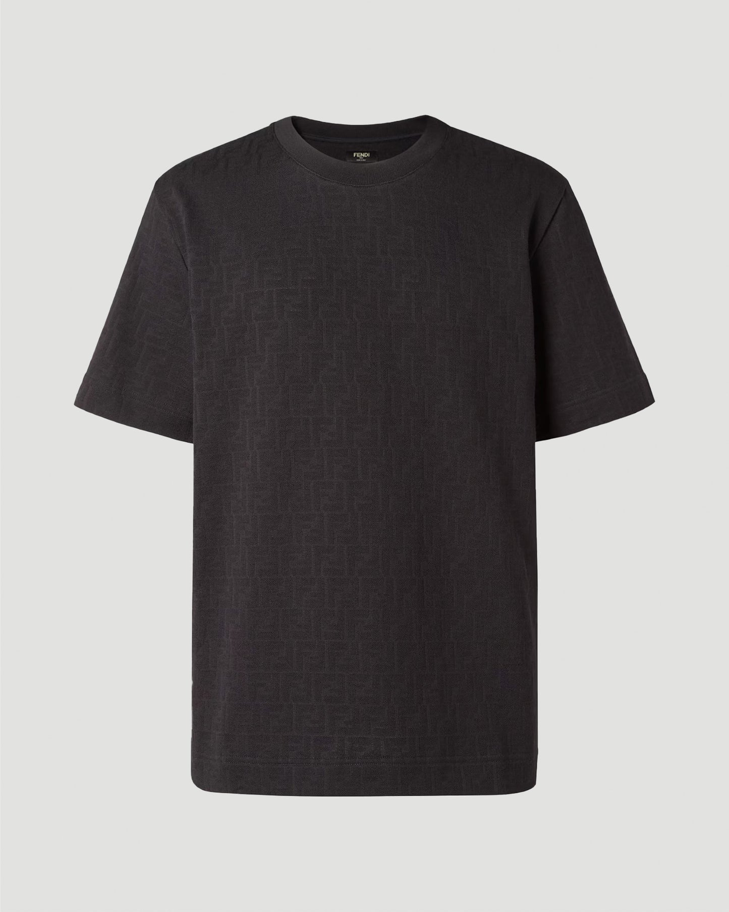 Black Piqué FF Jacquard T-Shirt