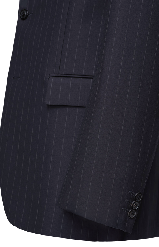 Pinstripe Wool Blazer