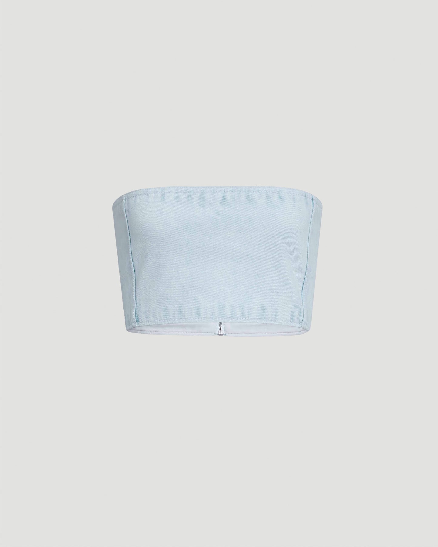 DENIM BUSTIER TOP