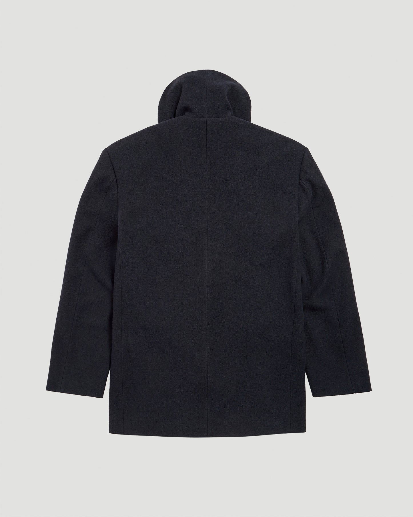 Hooded Short Coat in Dark Navy