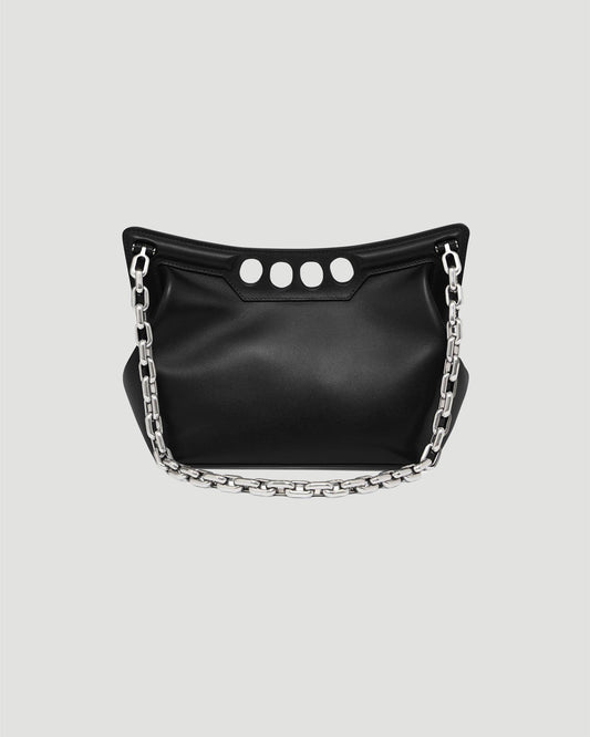 Alexander McQueen THE PEAK BAG IN BLACK — front view