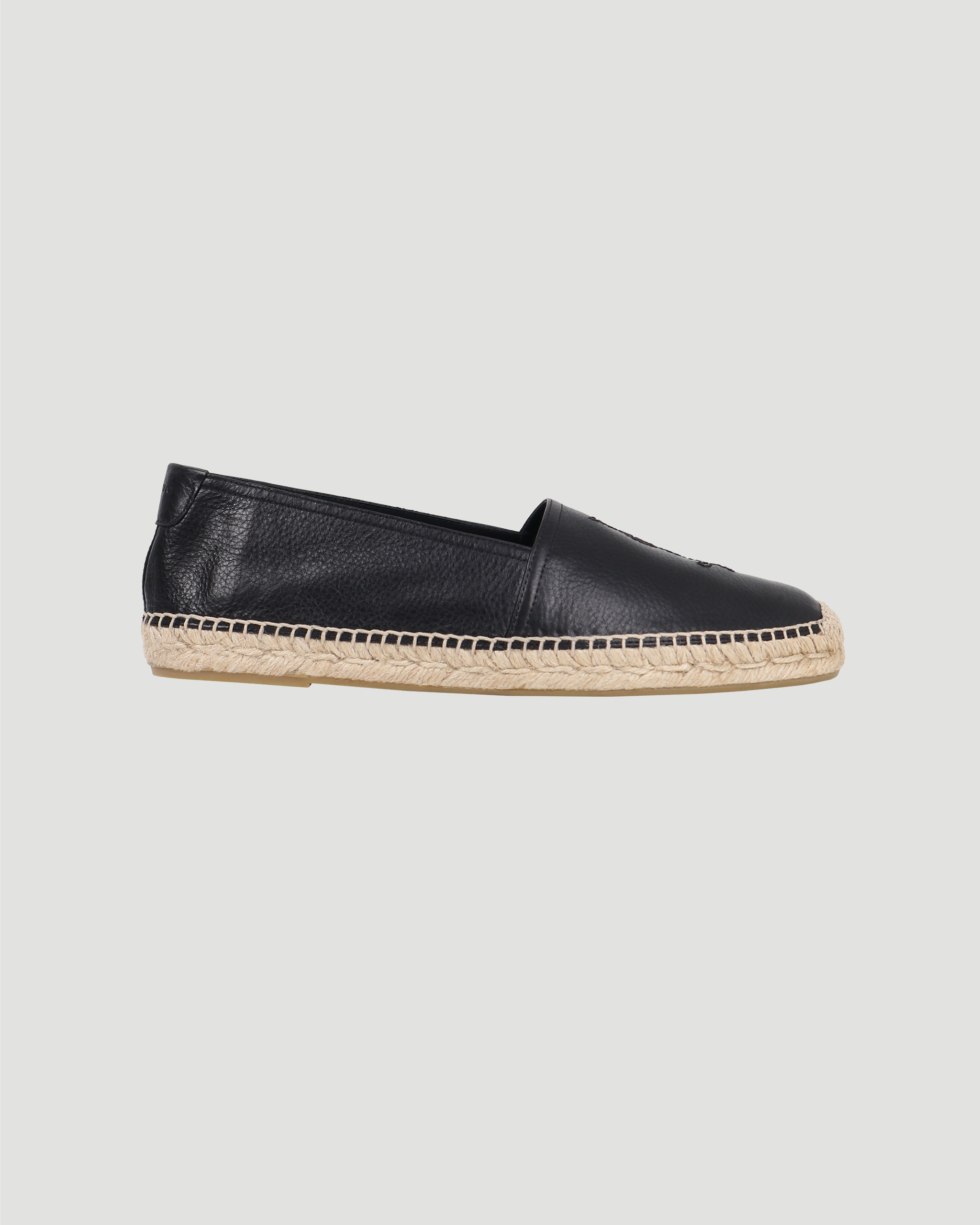 Espadrilles in grained leather with stitched logo - All-U-Re