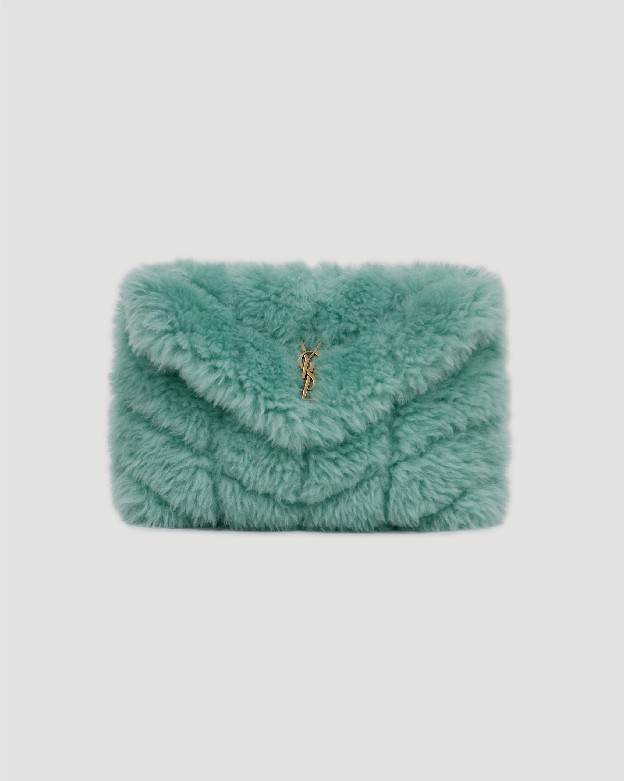 ICE MINT POUCH IN QUILTED SHEARLING - All-U-Re