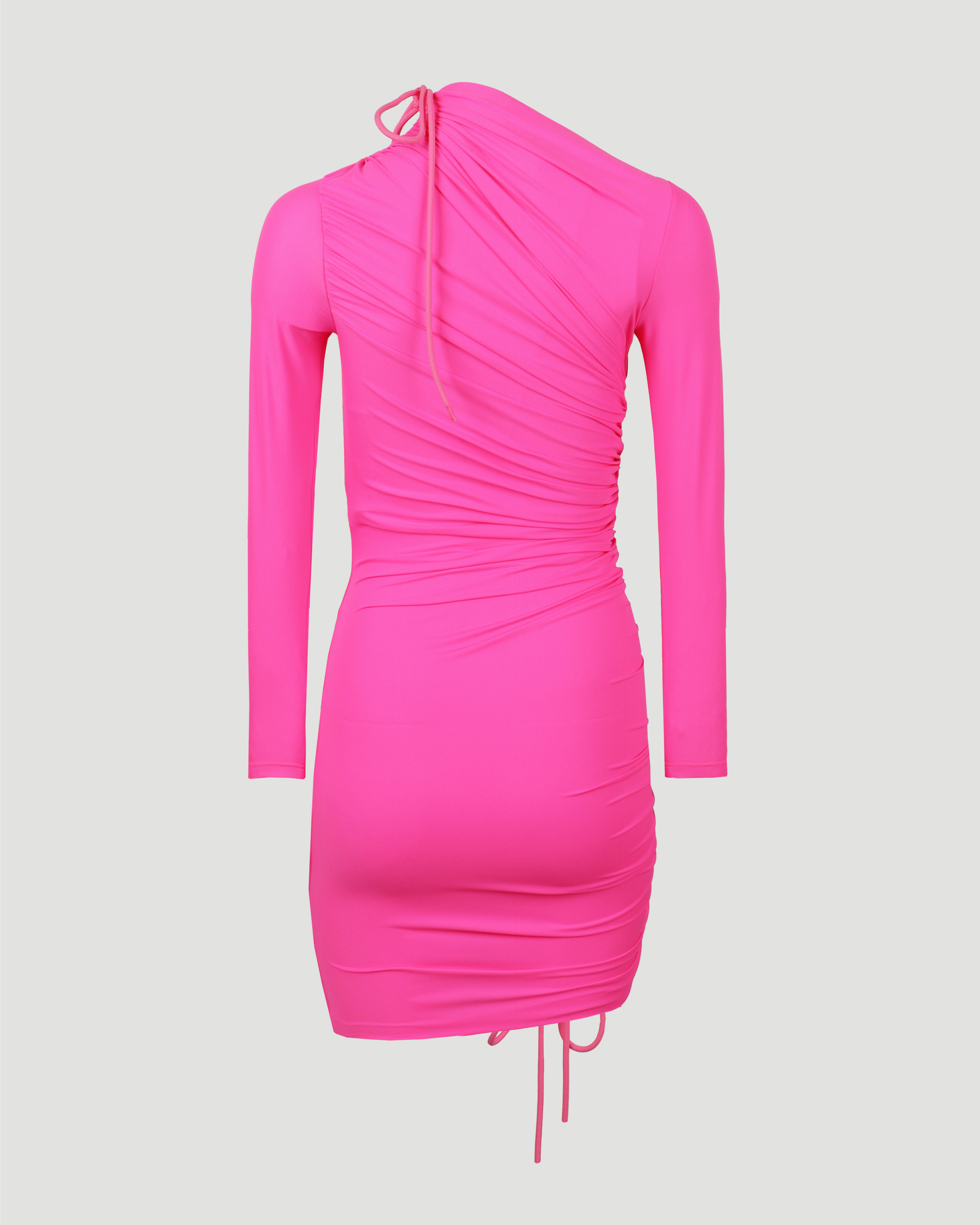 Mini Dress In Neon Pink Matte Spandex All U Re