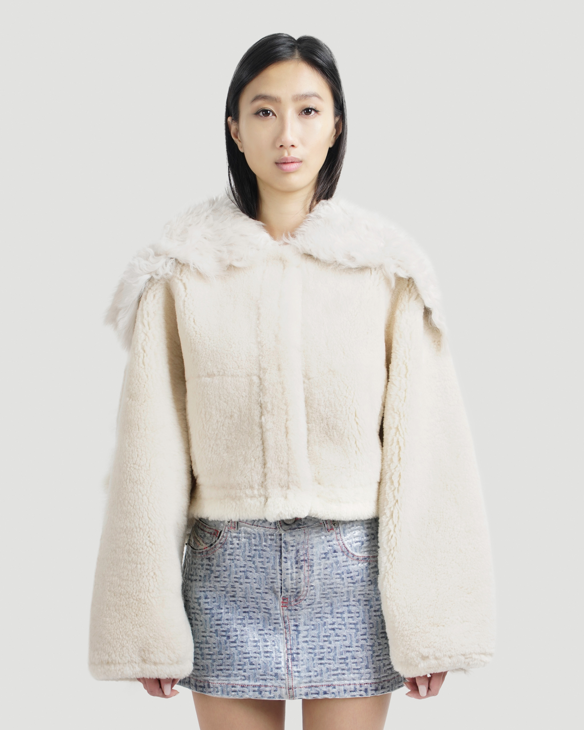 Cropped shearling jacket - All-U-Re