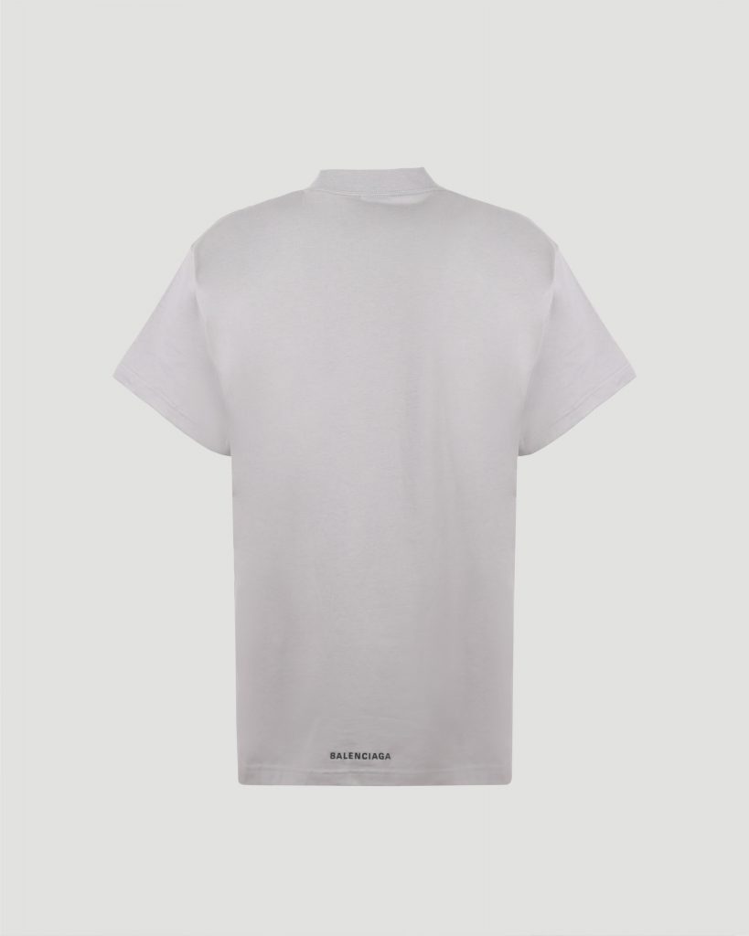 BALENCIAGA cotton Tshirt with Dry Cleaning print  White  Balenciaga t shirt 651795 TKVF8 online on GIGLIOCOM