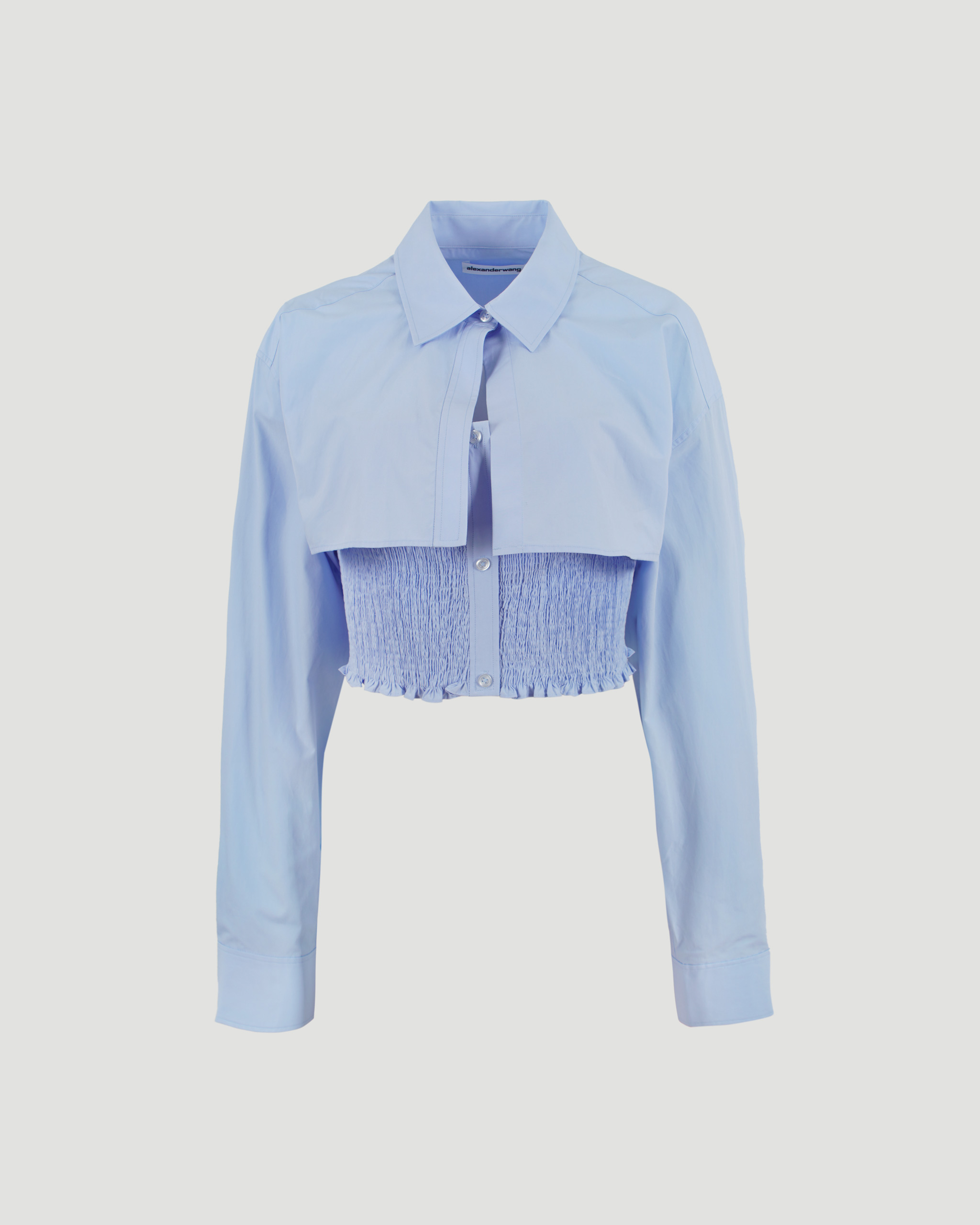 Smocked Cami Overshirt Tinset In Blue - All-U-Re