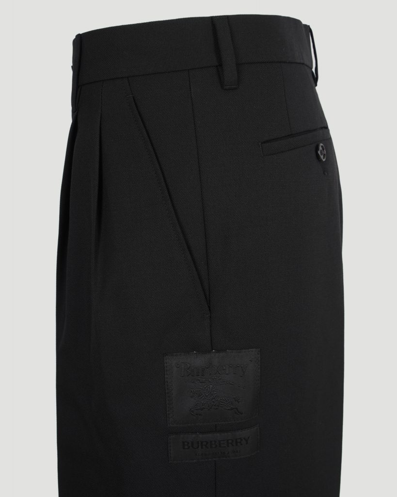 Burberry Black Side Tape Logo Trousers 345  SSENSE  Lookastic