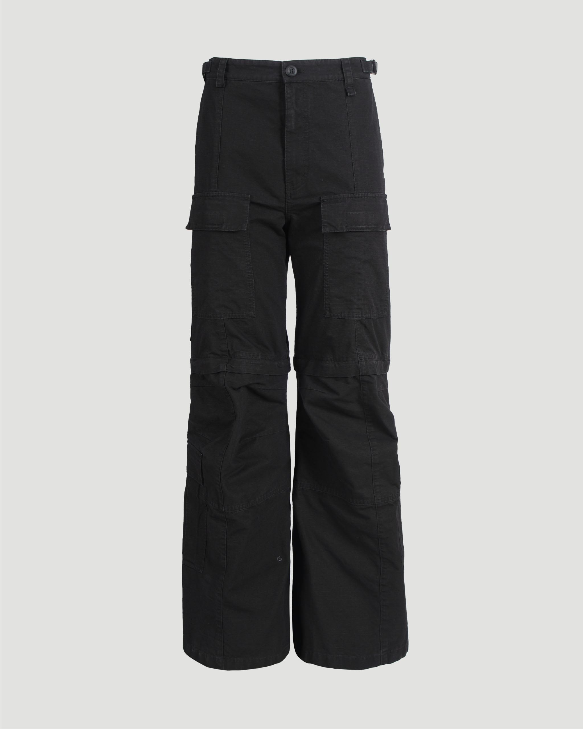 FLARED CARGO PANTS IN BLACK - All-U-Re