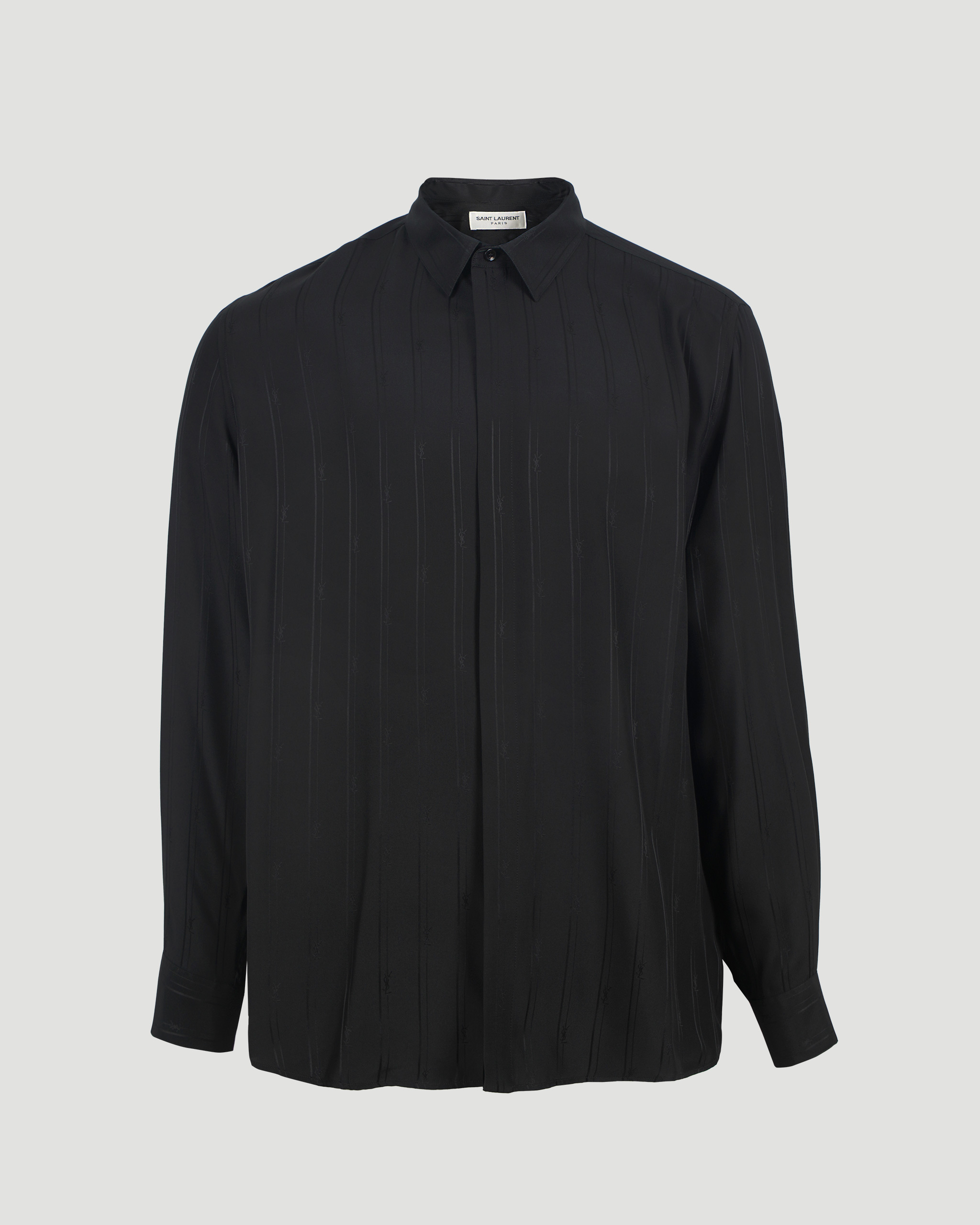 SHIRT IN MATTE AND SHINY CASSANDRE STRIPED SILK - All-U-Re