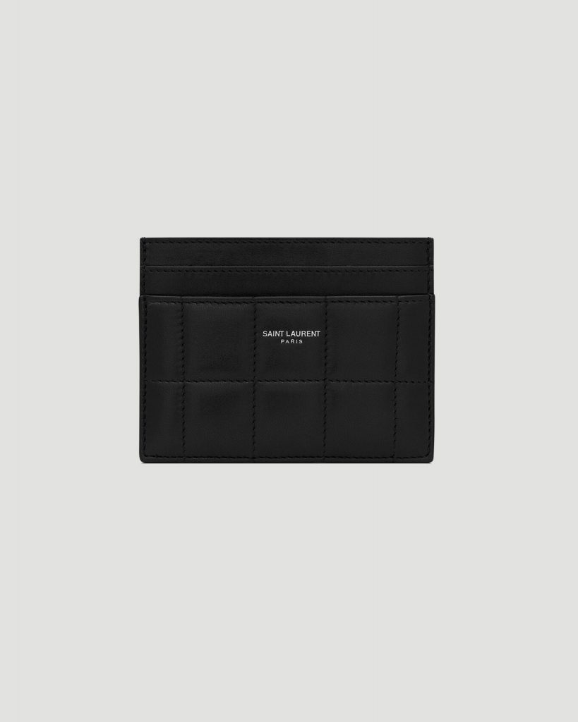 Saint Laurent Paris reversible card case in smooth leather, Saint Laurent