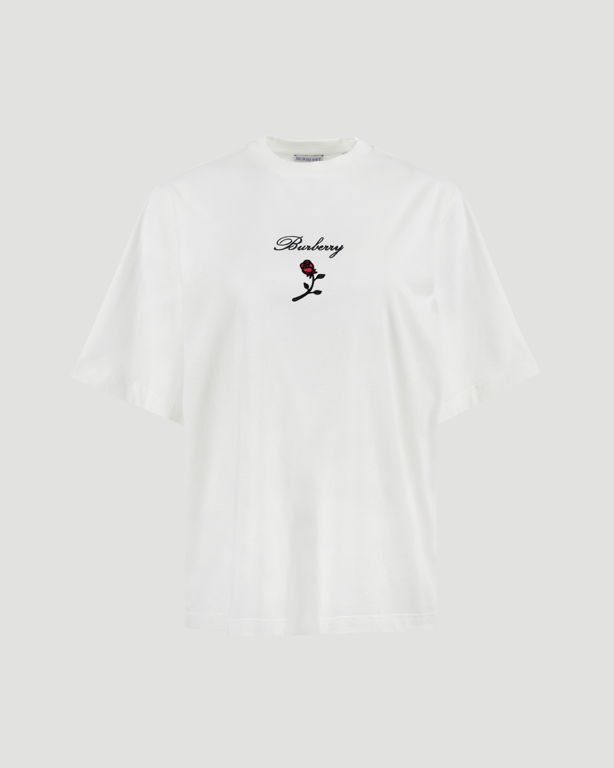 LOGO EMBROIDERY T-SHIRT IN WHITE - All-U-Re