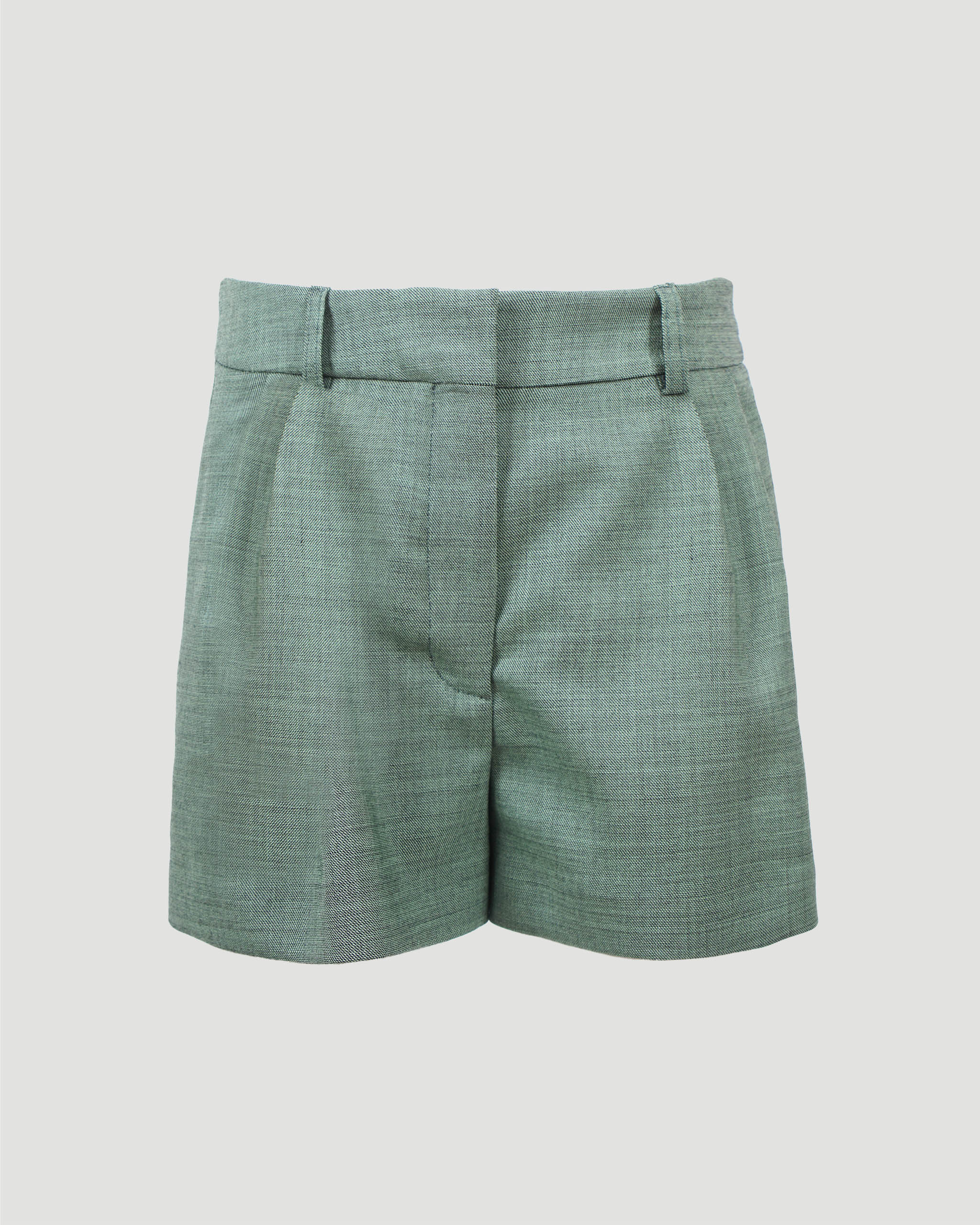 Wool Mouline Shorts in Pistachio - All-U-Re